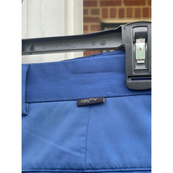 Greg Norman Men's Chino Shorts Size 32 Blue Solid Polyester Mid Rise Flat Front - Picture 6 of 11